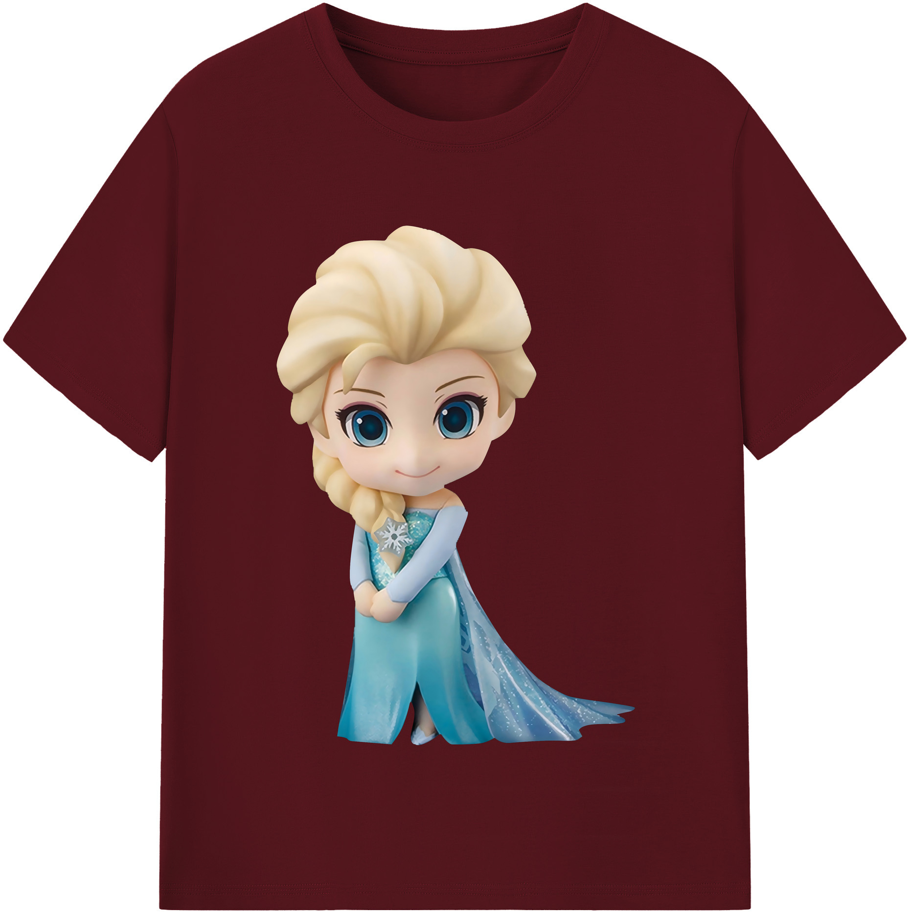 （画像用） アナと雪の女王 アンナ エルサ Frozen Anna Elsa 綿100％半袖Tシャツ（フロントプリント）
